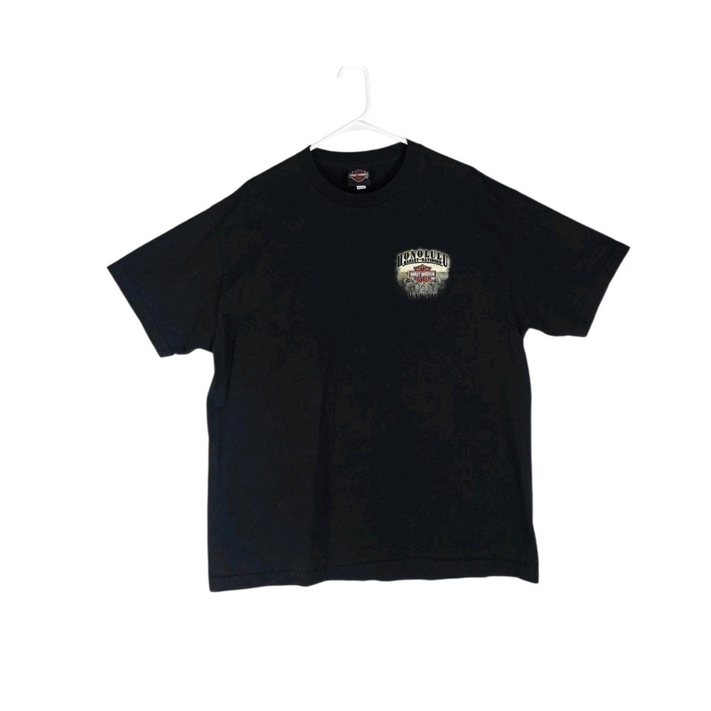 Harley Davidson Honolulu Hawaii Armed Forces T-Shirt Mens XL Black Graphic Tee